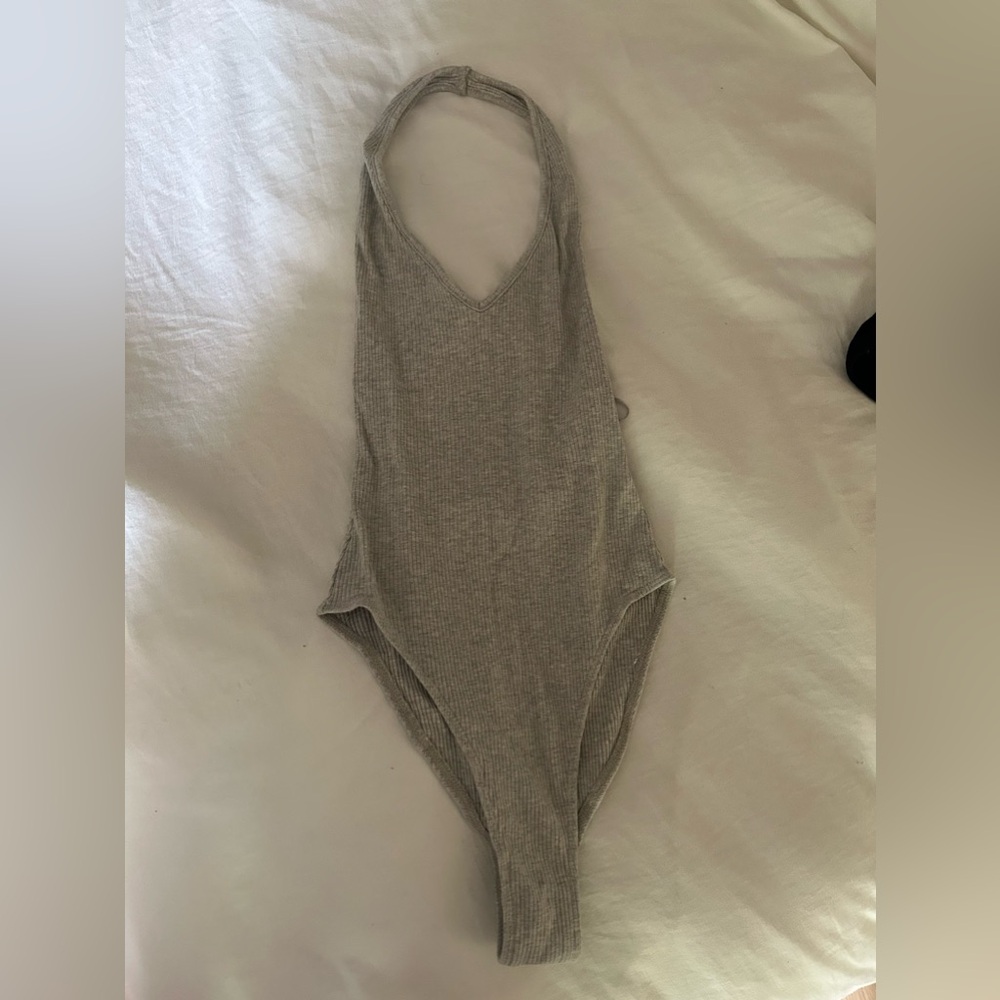 Urban Outfitters Out from Under Grey ribbed bodysuit